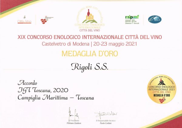 citta del vino accordo premio